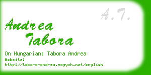 andrea tabora business card